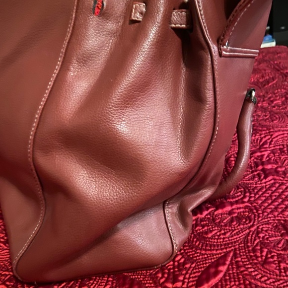 Non branded pleather shoulder bag brick red - Picture 9 of 16